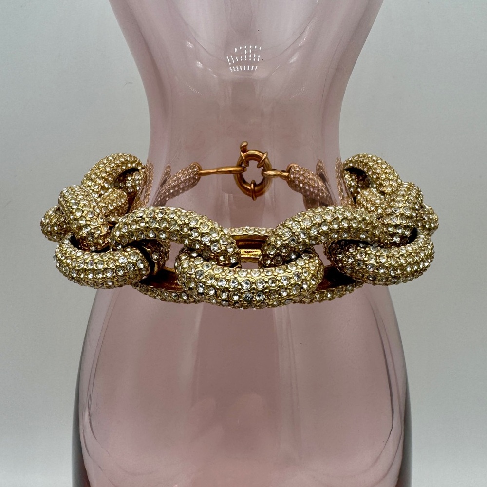 J CREW Chunky Crystal Rhinestone Pavé Bracelet